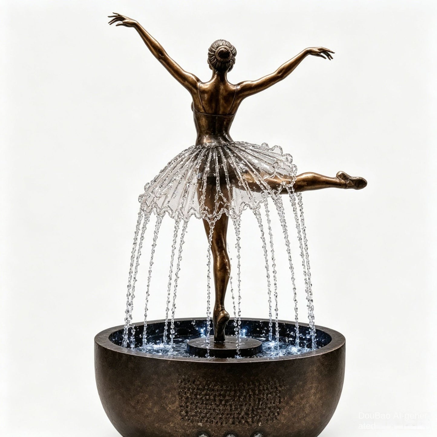 Ballet dancer fountain ornament