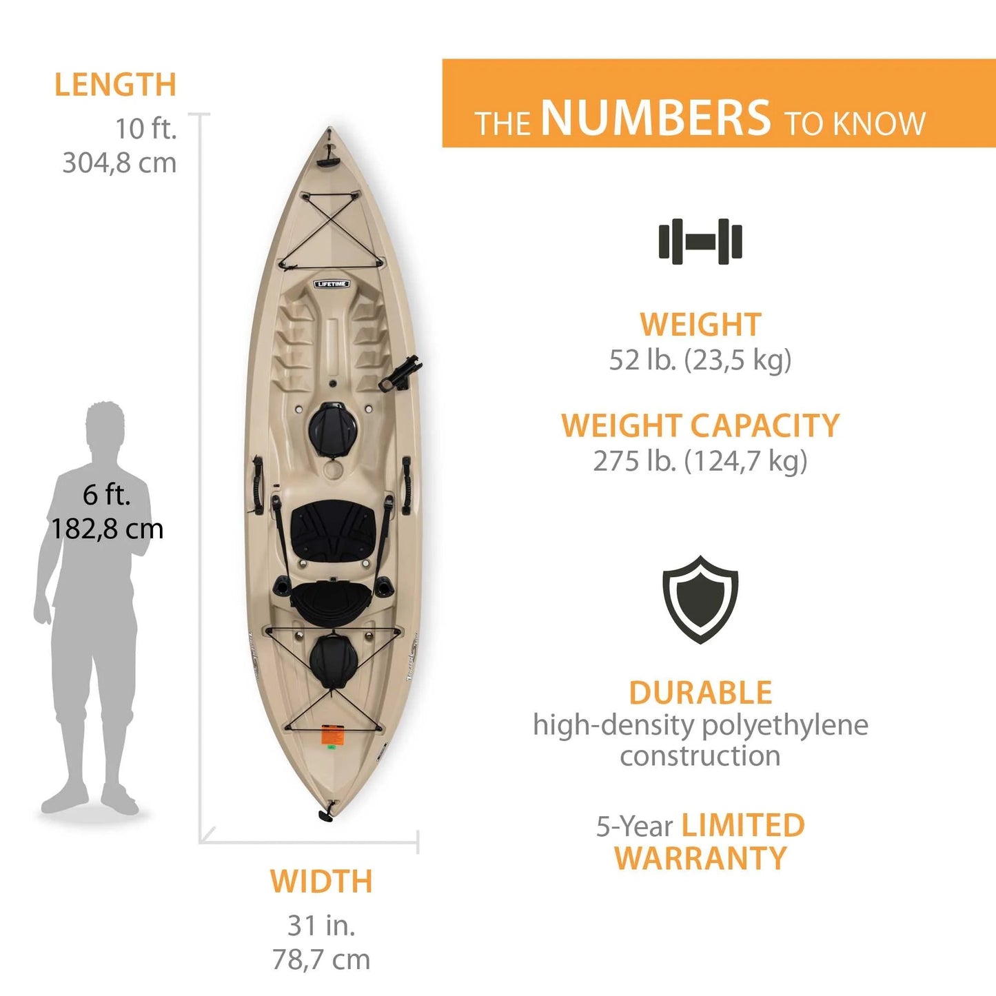 Lifetime Tamarack Angler 100 Fishing Kayak (Paddles Included)
