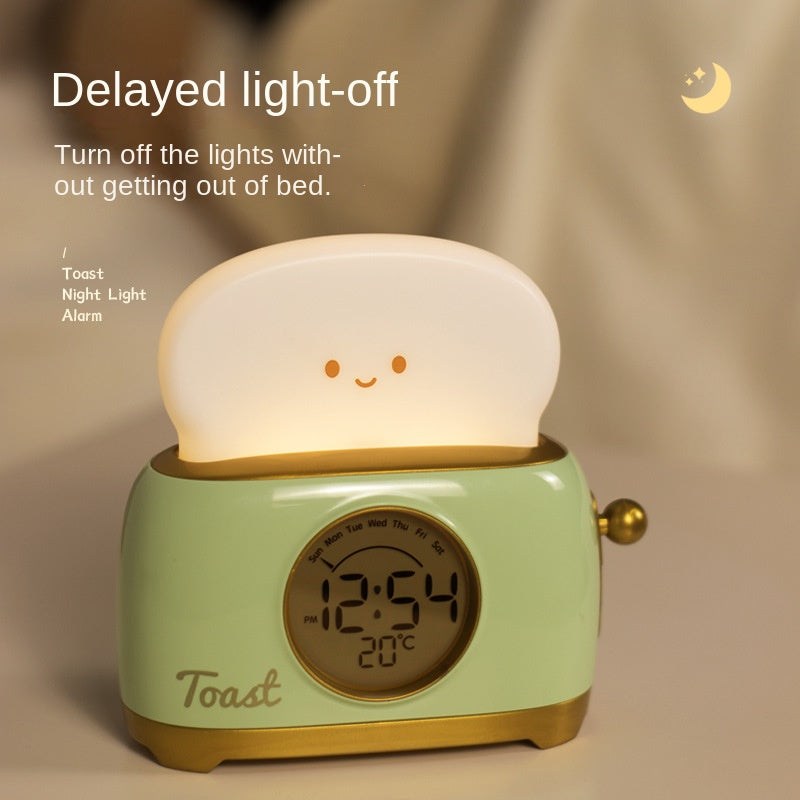 Bread Maker Alarm Clock Night Light for Students, High-Design Countdown Timer with Temperature Display and Alarm Function