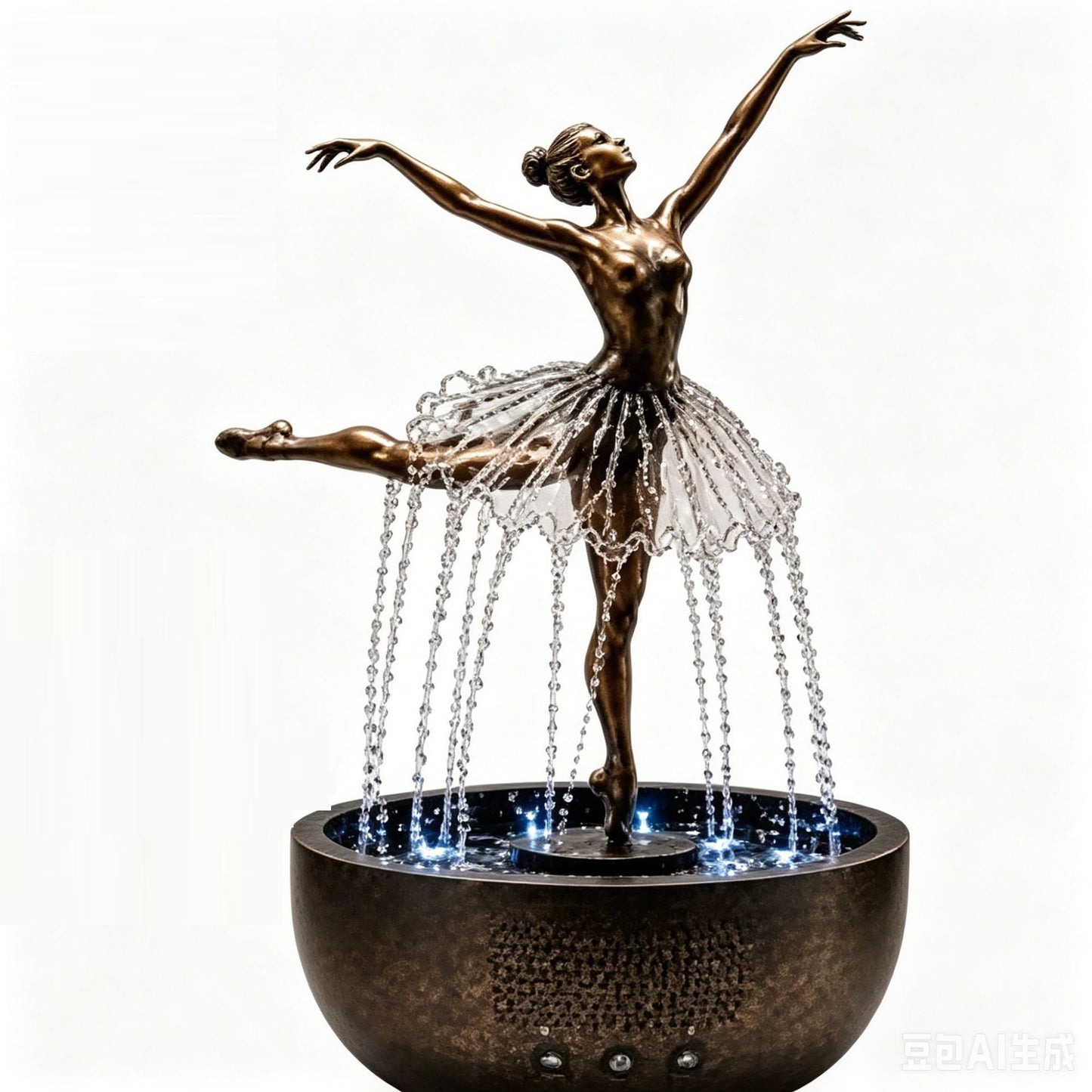Ballet dancer fountain ornament