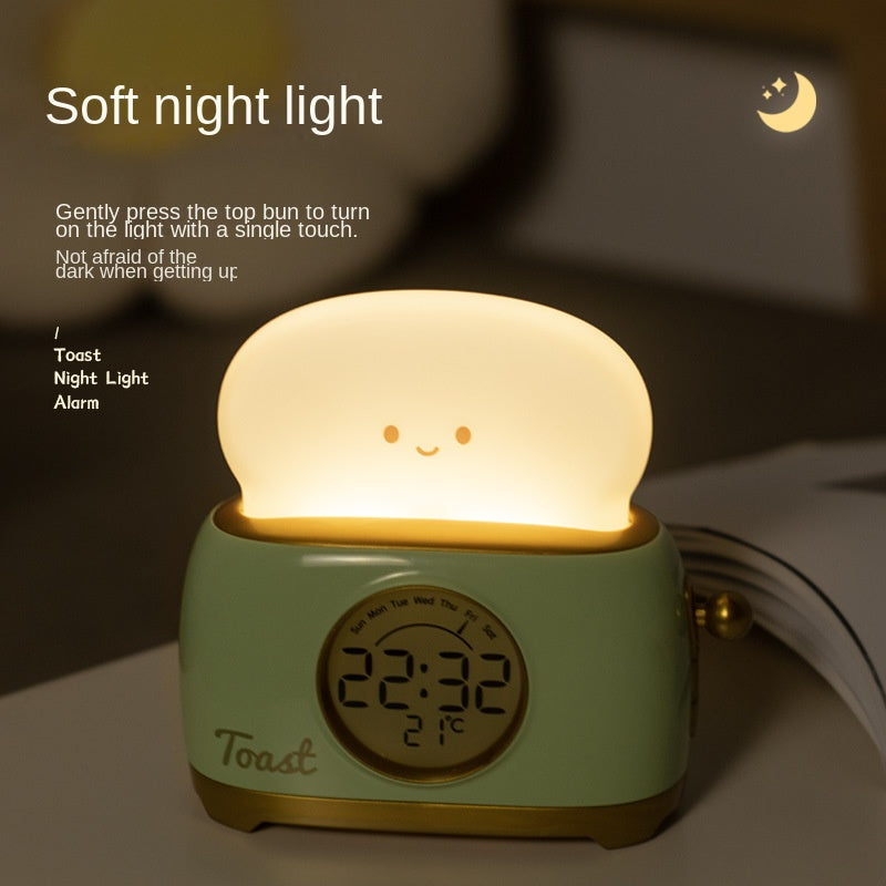 Bread Maker Alarm Clock Night Light for Students, High-Design Countdown Timer with Temperature Display and Alarm Function